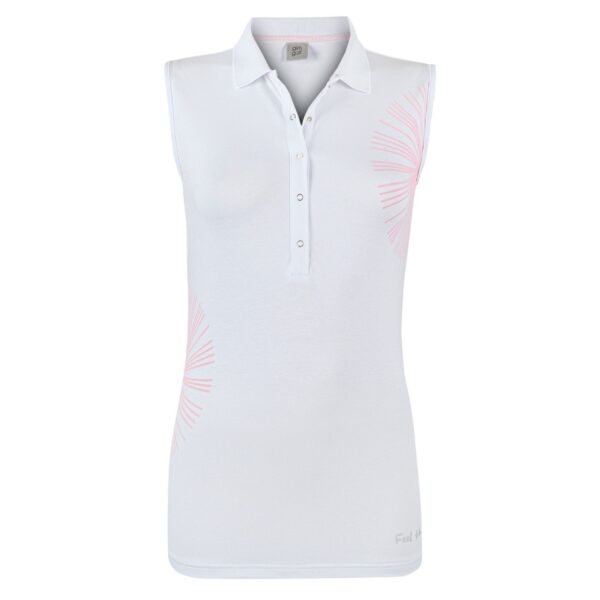 Girls Golf Puff Flower Rose Sleeveless Polo Damen