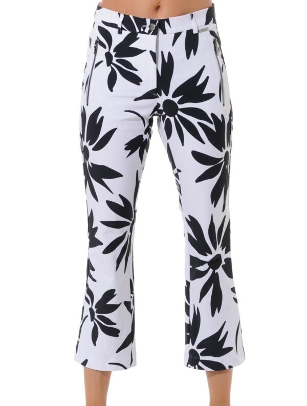 MDC DAISIES PRINT BOOT CUT CROPPED CHINOS Damen