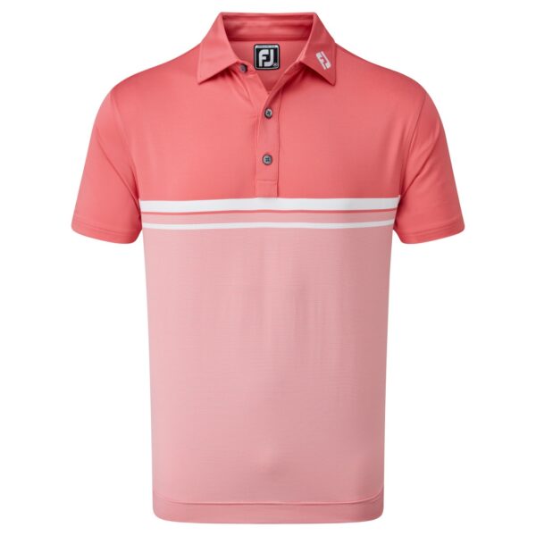 Footjoy Lisle Eng EoE Stripe Polo Herren