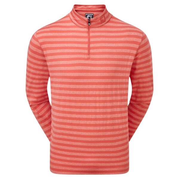 Footjoy Peached Jersey Tonal Stripe Chill-Out Half Zip Herren