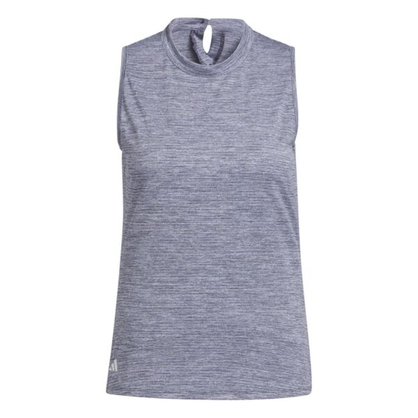 adidas Essentials Heathered Mock-Neck Sleeveless Golf Shirt Damen