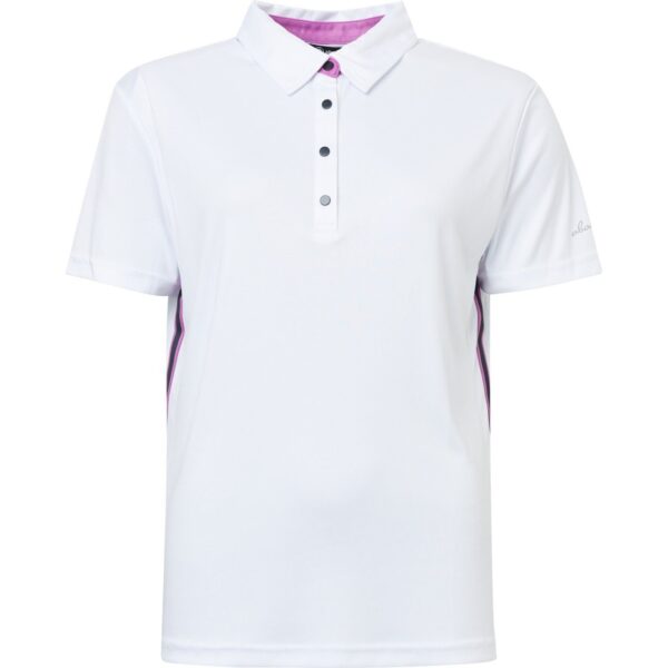 Abacus Cherry Stripe Polo Damen XS weiss