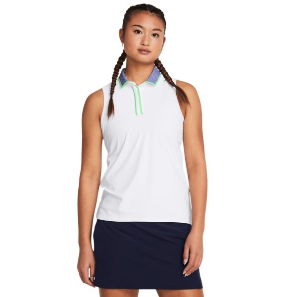 Under Armour Iso-Chill SL Polo Damen L weiss/silber